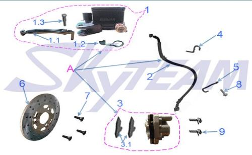 Artikelbild des Artikels “Bremsbeläge Skymax/Skymini/PBR vorn für 155mm Bremsscheibefür Vergaser Modelle! “