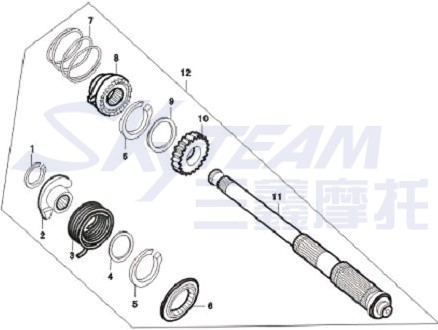 Artikelbild des Artikels “KICKSTARTERWELLE 125CC 1P52FMI  ABB. 12.11 “
