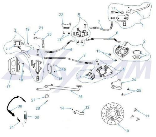Artikelbild des Artikels “-8/-6 E4/E5 Bremsbeläge vorn - Bremssattel Std.- CBS-Bremssystem Abb. 2.1 “