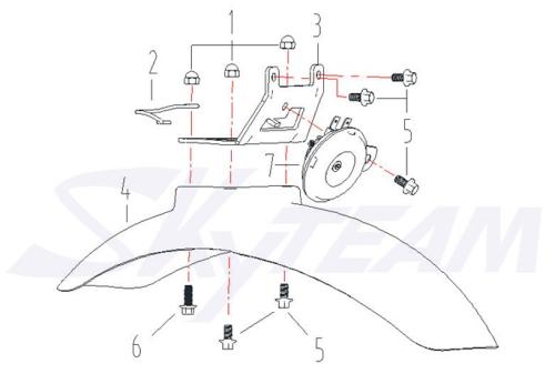 Artikelbild des Artikels “-8G Schutzblech vorn schwarz X-Bongo Abb. 4 “