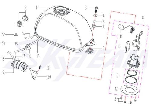 Artikelbild des Artikels “-8G Tank Matt-Schwarz X-Bongo 50 & 125 “