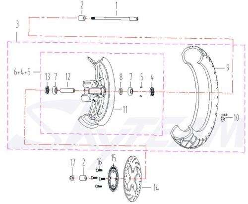 Artikelbild des Artikels “-8G Ring Speed-Sensor vorn X-Bongo Abb. 15 “